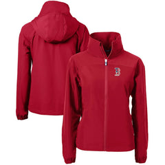 Boston Red Sox Cutter & Buck Women's Charter Eco Recycled Full-Zip Jacket - Red - MLB Lifestyle