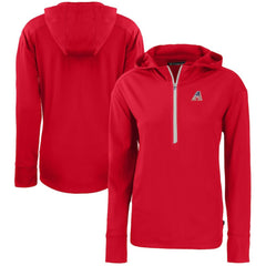 Arizona Diamondbacks Cutter & Buck Women's Daybreak Eco Recycled Half-Zip Hoodie - Red - MLB on Sale