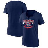 Montreal Canadiens Women's Slapshot V-Neck T-Shirt - Navy - NHL 200501593