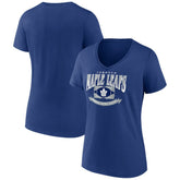 Toronto Maple Leafs Women's Slapshot V-Neck T-Shirt - Blue - NHL 200501603