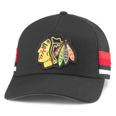 Chicago Blackhawks American Needle HotFoot Stripes Trucker Adjustable Hat - Black - NHL 200509123