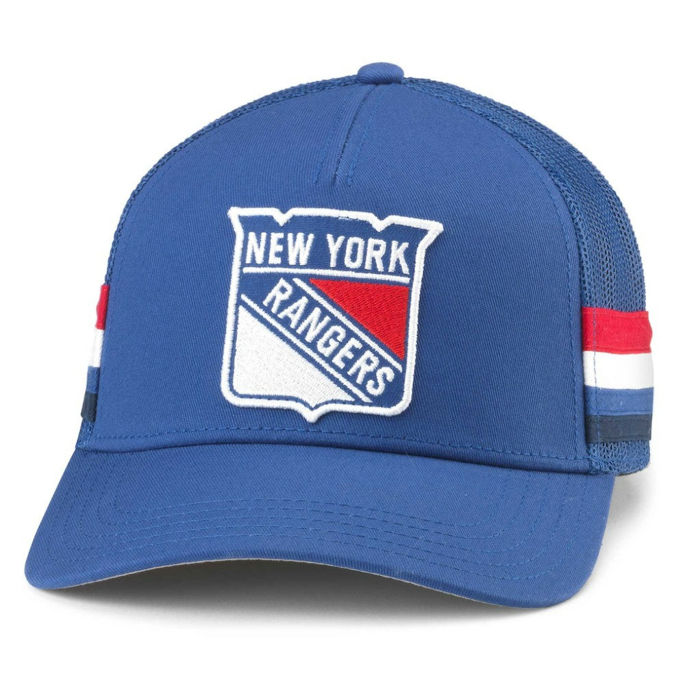 New York Rangers American Needle HotFoot Stripes Trucker Adjustable Hat - Blue - NHL 200509129