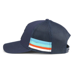 Seattle Kraken American Needle HotFoot Stripes Trucker Adjustable Hat - Deep Sea Blue - NHL 200509131