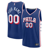 Philadelphia 76ers Youth Fast Break Custom Replica Jersey Blue Icon Edition | Fanatics