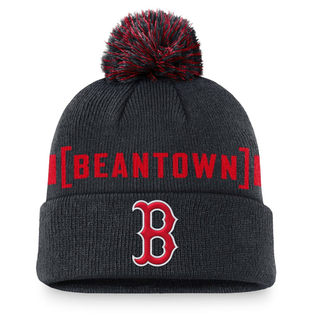 Boston Red Sox Nike Hometown Peak Cuffed Knit Hat with Pom - Navy - Nike Discount