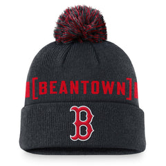 Boston Red Sox Nike Hometown Peak Cuffed Knit Hat with Pom - Navy - Nike Discount