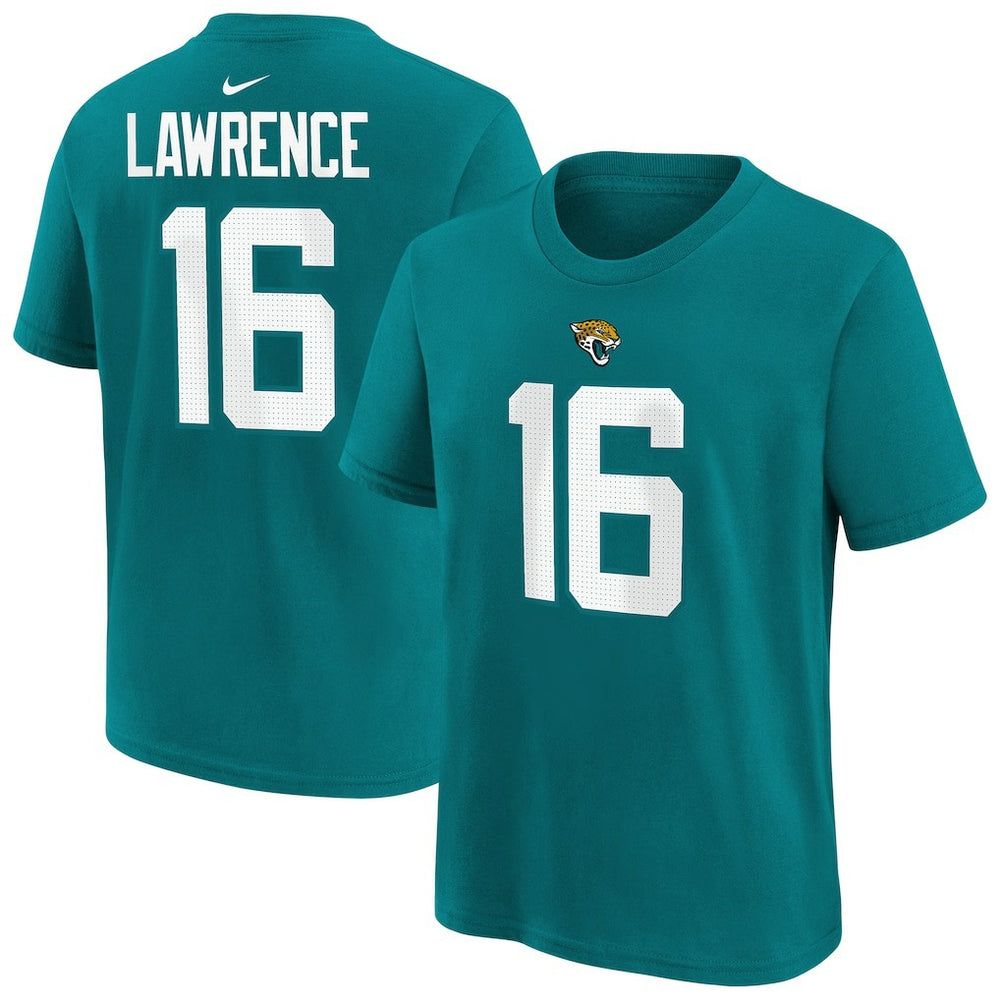Nike Trevor Lawrence Jacksonville Jaguars Youth Player Name & Number T-Shirt Teal