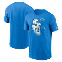 Nike Justin Herbert Los Angeles Chargers Player Graphic T-Shirt Powder Blue