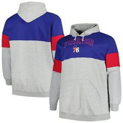 Philadelphia 76ers Big & Tall Pullover Hoodie Royal/Red | Fanatics