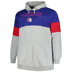 Philadelphia 76ers Big & Tall Pullover Hoodie Royal/Red | Fanatics
