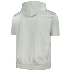 Brooklyn Nets Short Sleeve Pullover Hoodie Silver/White | Fanatics US