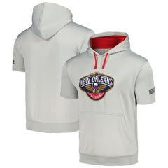 New Orleans Pelicans Short Sleeve Pullover Hoodie Silver/Red | Fanatics for sale