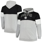 Brooklyn Nets Big & Tall Pullover Hoodie Black/White | Fanatics online