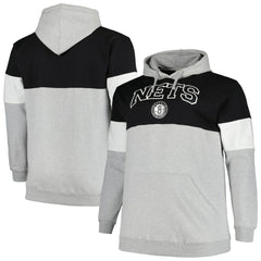 Brooklyn Nets Big & Tall Pullover Hoodie Black/White | Fanatics online