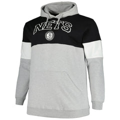 Brooklyn Nets Big & Tall Pullover Hoodie Black/White | Fanatics online