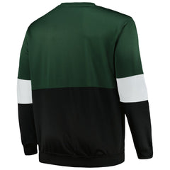 Milwaukee Bucks Big & Tall Split Pullover Sweatshirt Hunter Green/Black | Fanatics