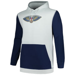 New Orleans Pelicans Big & Tall Primary Arctic Pullover Hoodie Navy/Silver | Fanatics