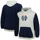 Washington Wizards Big & Tall Primary Arctic Pullover Hoodie Navy/Silver | Fanatics discount