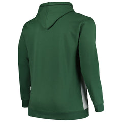 Milwaukee Bucks Big & Tall Contrast Pieced Stitched Full-Zip Hoodie Hunter Green/Heather Gray | Fanatics outlet