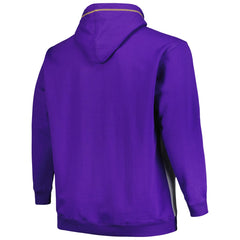 Los Angeles Lakers Big & Tall Contrast Pieced Stitched Full-Zip Hoodie Purple/Heather Gray | Fanatics outlet