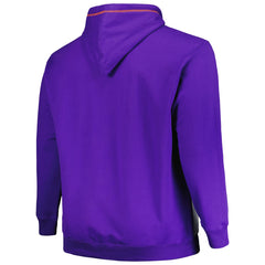 Phoenix Suns Big & Tall Contrast Pieced Stitched Full-Zip Hoodie Purple/Heather Gray | Fanatics US