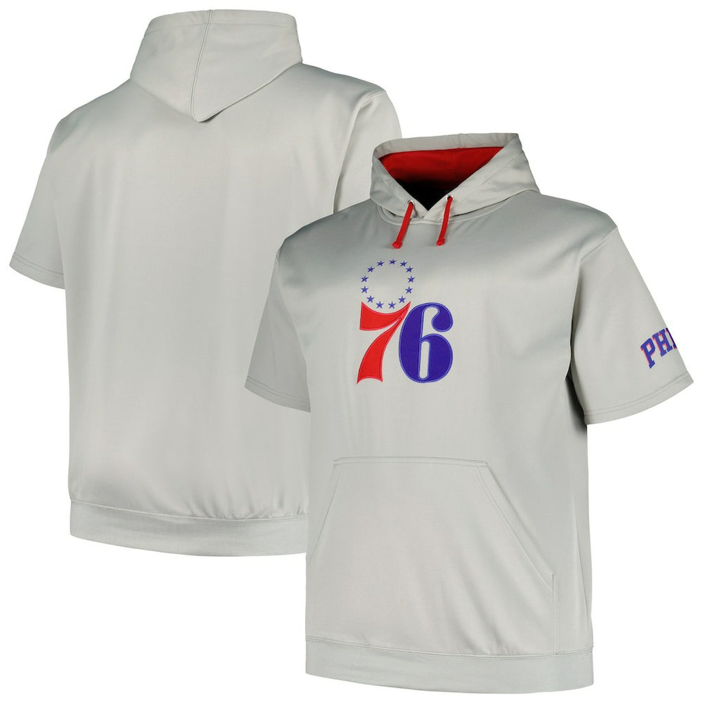 Philadelphia 76ers Big & Tall Logo Pullover Hoodie Silver | Fanatics Lifestyle