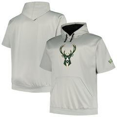 Milwaukee Bucks Big & Tall Logo Pullover Hoodie Silver | Fanatics Lifestyle