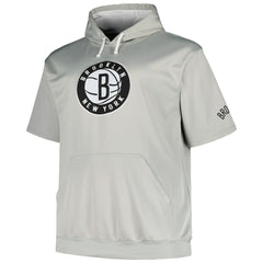 Brooklyn Nets Big & Tall Logo Pullover Hoodie Silver | Fanatics for sale