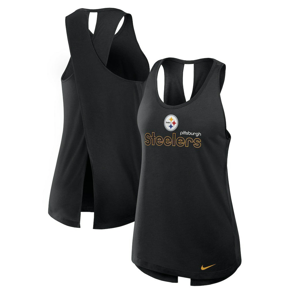 Nike Pittsburgh Steelers Women's Plus Size Performance Tank Top Black