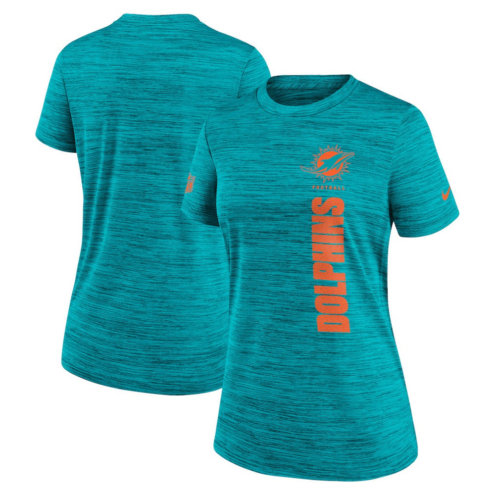 Nike Miami Dolphins Women's Sideline Velocity Dri-FIT T-Shirt Aqua