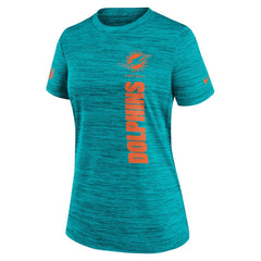 Nike Miami Dolphins Women's Sideline Velocity Dri-FIT T-Shirt Aqua