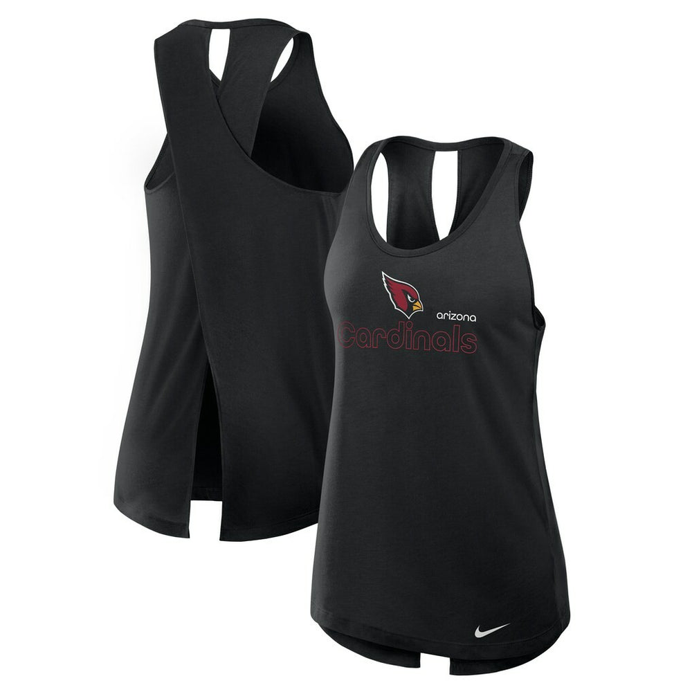 Nike Arizona Cardinals Women's Open-Back Crisscross Dri-FIT Tank Top Black
