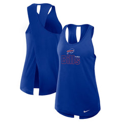 Nike Buffalo Bills Women's Open-Back Crisscross Dri-FIT Tank Top Royal
