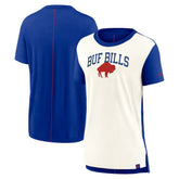 Nike Buffalo Bills Women's Wordmark Tri-Blend T-Shirt Cream/Royal