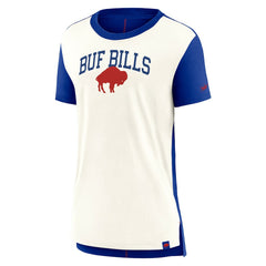 Nike Buffalo Bills Women's Wordmark Tri-Blend T-Shirt Cream/Royal