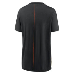 Nike Cincinnati Bengals Women's Wordmark Tri-Blend T-Shirt Cream/Black