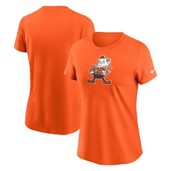 Nike Cleveland Browns Women's Throwback Primary Logo T-Shirt Orange