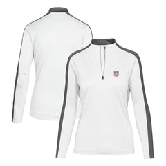 USMNT Levelwear Women's Quarter-Zip Pullover Top White