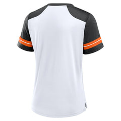 Fanatics Cincinnati Bengals Women's Foiled Primary Lace-Up T-Shirt White/Black