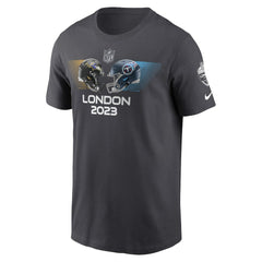 Nike Baltimore Ravens vs. Tennessee Titans 2023 London Game Essential T-Shirt Anthracite