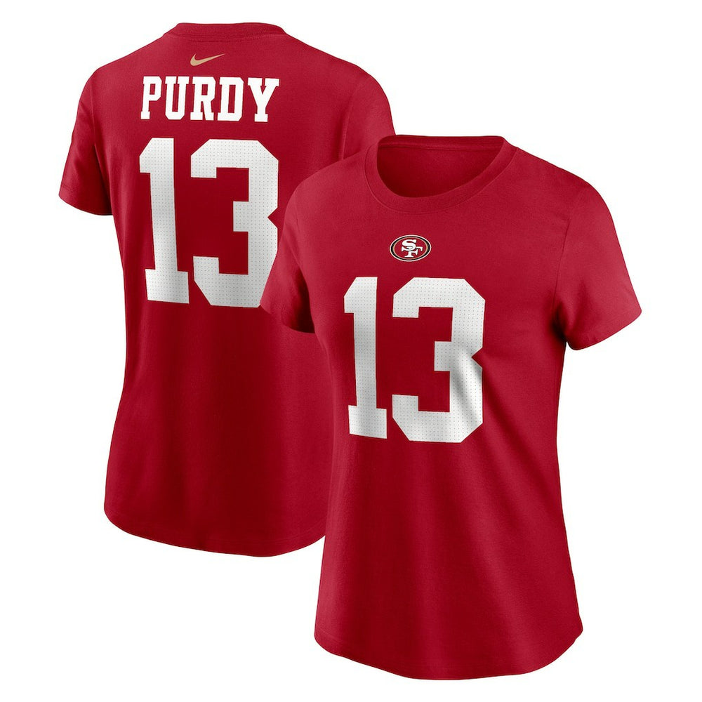 Nike Brock Purdy San Francisco 49ers Women's Player Name & Number T-Shirt Scarlet