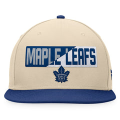 Toronto Maple Leafs Fanatics Goalaso Snapback Hat - Cream/Blue - NHL 200542924