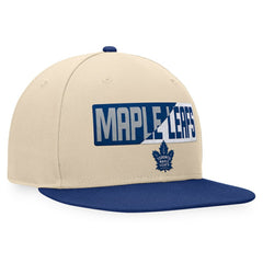 Toronto Maple Leafs Fanatics Goalaso Snapback Hat - Cream/Blue - NHL 200542924