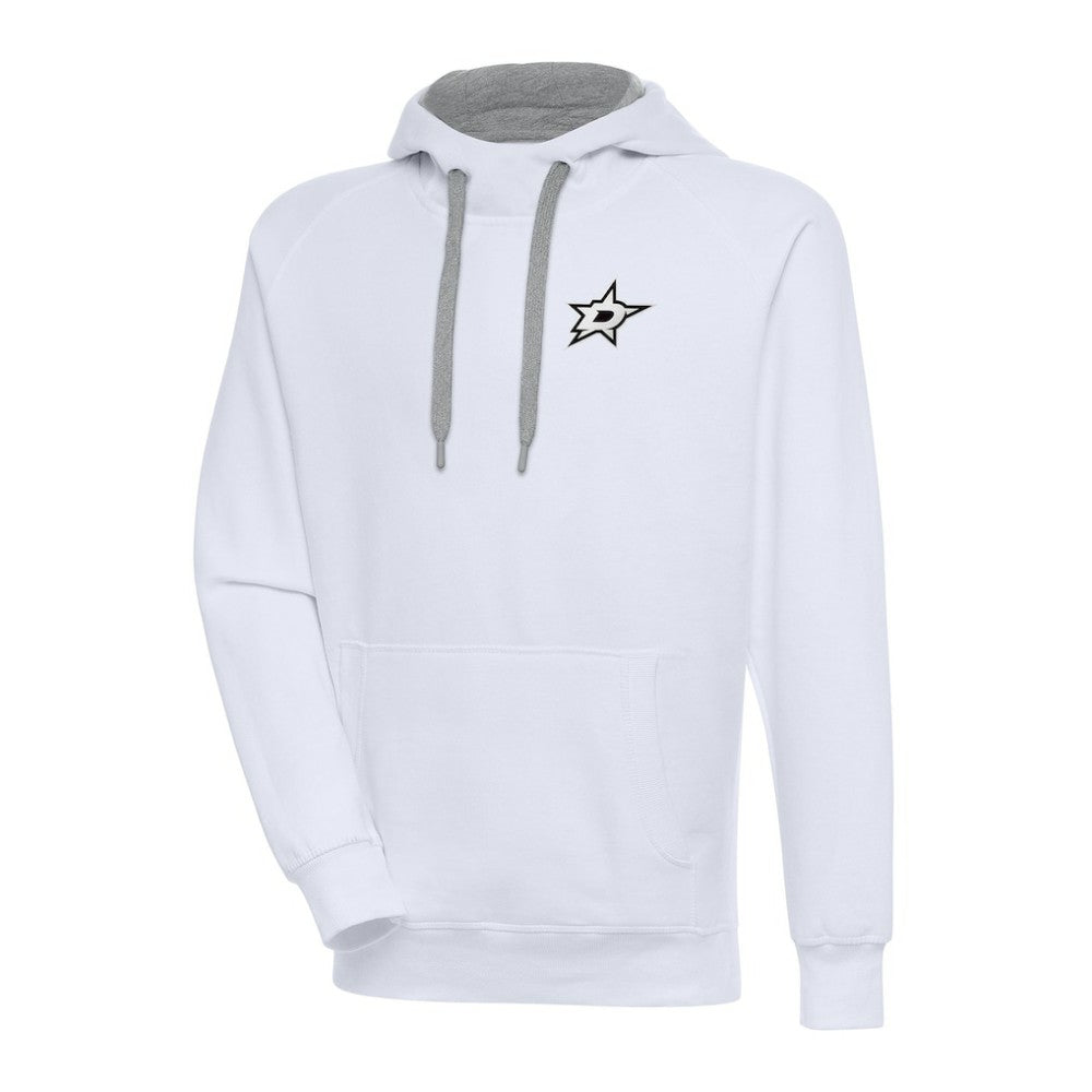 Dallas Stars Antigua Metallic Logo Victory Pullover Hoodie - White - NHL 200544173