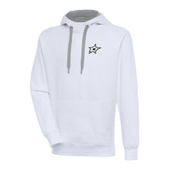 Dallas Stars Antigua Metallic Logo Victory Pullover Hoodie - White - NHL 200544173