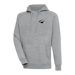 Minnesota Wild Antigua Metallic Logo Victory Pullover Hoodie - Heather Gray - NHL 200544220
