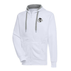 Chicago Blackhawks Antigua Metallic Logo Victory Full-Zip Hoodie - White - NHL 200544447