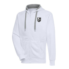 Vegas Golden Knights Antigua Metallic Logo Victory Full-Zip Hoodie - White - NHL 200544507