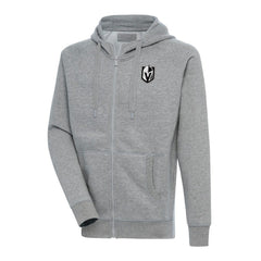 Vegas Golden Knights Antigua Metallic Logo Victory Full-Zip Hoodie - Heather Gray - NHL 200544509