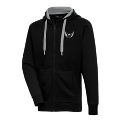 Washington Capitals Antigua Metallic Logo Victory Full-Zip Hoodie - Black - NHL 200544512